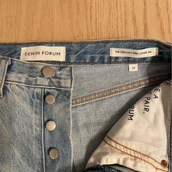 Denim Forum Joni 28W 26L Light Blue Straight Leg Jeans - Picture 3 of 4